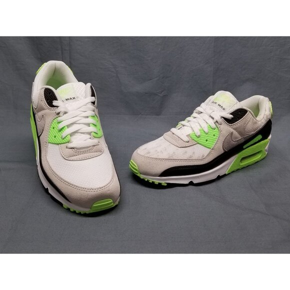 Nike Other - Nike Air Max 90 Sneakers White Volt Mens Size 9.5 Display NEW IN BOX!